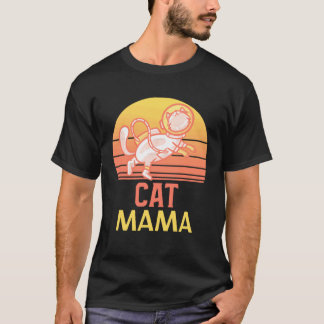 ヴィンテージ 80年代風 猫ママ キャットマザー 2 Tシャツ