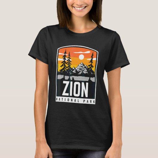 ヴィンテージ 80年代 Zion National State Park ハイキング旅行 G Tシャツ (正面)