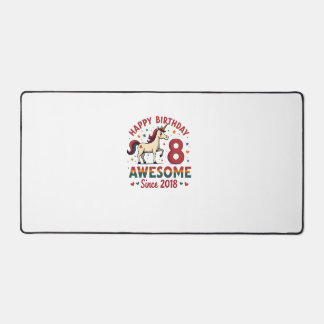 ヴィンテージ 8 2018年以来すごい ユニコーン 誕生日 雨 デスクマット