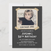 ヴィンテージ 90年代 ポラロイド 30歳の誕生日写真 招待状 (正面)