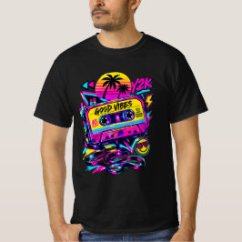 ヴィンテージ 90年代 レトロ カセット コズミック SF グラフィックT Tシャツ