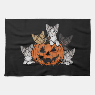 ヴィンテージ 90年代 猫 ハロウィン レトロ スプーキー シーズン キッチンタオル