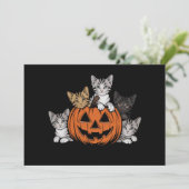 ヴィンテージ 90年代 猫 ハロウィン レトロ スプーキー シーズン 招待状 (スタンド正面)