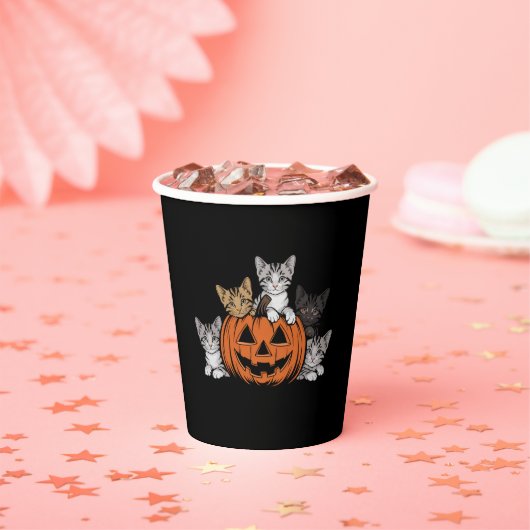 ヴィンテージ 90年代 猫 ハロウィン レトロ スプーキー シーズン 紙コップ (インサイチュ)