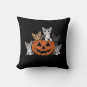 ヴィンテージ 90年代 猫 ハロウィン レトロ 怖い 季節 クッション (正面)