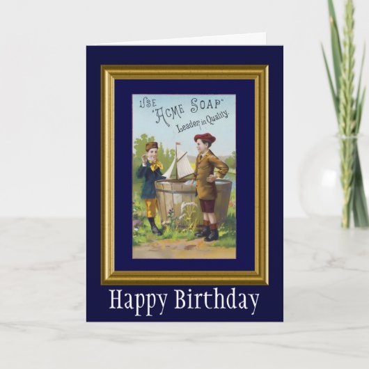 ヴィンテージ Acme Soap 広告 誕生日 カード (正面)