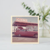 ヴィンテージ「At the Store, 威厳がある 1962」フラットノートカード (スタンド正面)