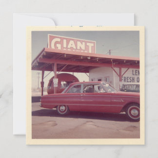 ヴィンテージ「At the Store, 威厳がある 1962」フラットノートカード