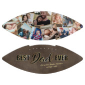 ヴィンテージ “Best Dad Ever” レザースタイル 写真 アメリカンフットボール (パネル)