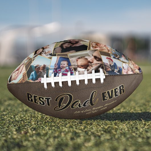 ヴィンテージ “Best Dad Ever” レザースタイル 写真 アメリカンフットボール