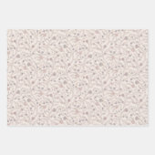 ヴィンテージ | Boho フローラル ラッピングペーパーシート (正面3)