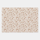 ヴィンテージ | Boho フローラル ラッピングペーパーシート (正面2)