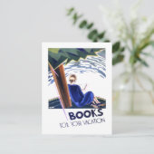 ヴィンテージ「Books for Your Vacation」のポス読ター ポストカード (スタンド正面)