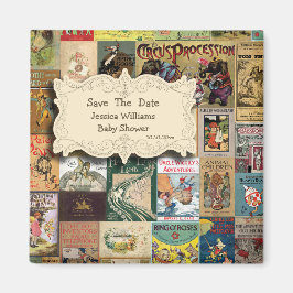 ヴィンテージ Bring A Book セーブ・ザ・デート ベビーシャワー マグネット
