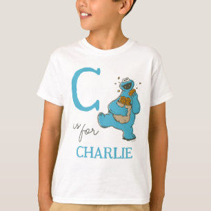 ヴィンテージ- CはCookie Monster用 名前の追加 Tシャツ