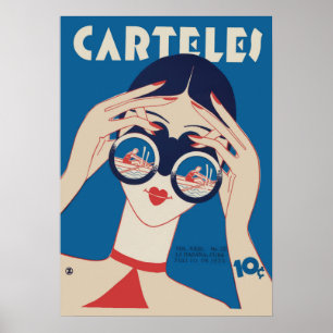 ヴィンテージ Carteles 女性 サングラス ポスター – 1930年代