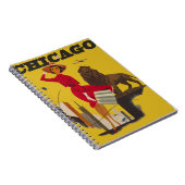 ヴィンテージ Chicago USA 航空旅行 広告 ノートブック (右側)