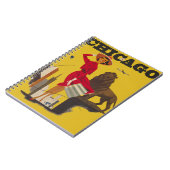 ヴィンテージ Chicago USA 航空旅行 広告 ノートブック (左側)