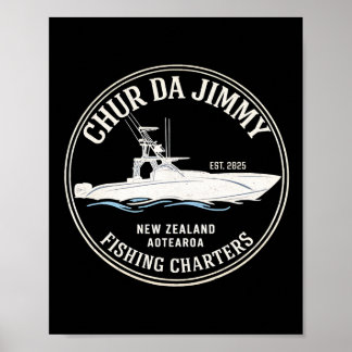ヴィンテージ CHUR DA JIMMY 釣りチャーター ポスター
