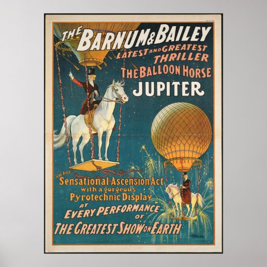 ヴィンテージ: circus barnum & Bailey - ポスター (正面)