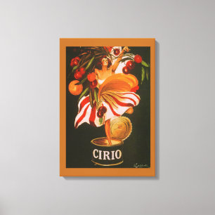 ヴィンテージ Cirio チェリー イタリアン キャンバスプリント