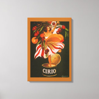 ヴィンテージ Cirio チェリー イタリアン キャンバスプリント