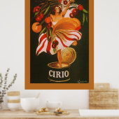 ヴィンテージ Cirio チェリー イタリアン ポスター (キッチン)