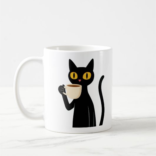 ヴィンテージ "COFFEEORNIA" 黒猫マグカップ コーヒーマグカップ (左)
