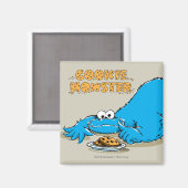 ヴィンテージ Cookie Monster プレートのクッキー マグネット (正面/裏面)