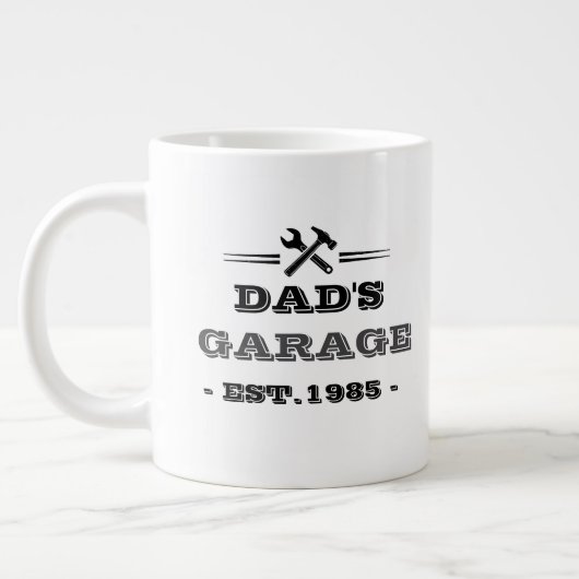 ヴィンテージ "Dad's Garage - Est. 1985" ジャンボコーヒーマグカップ (左)