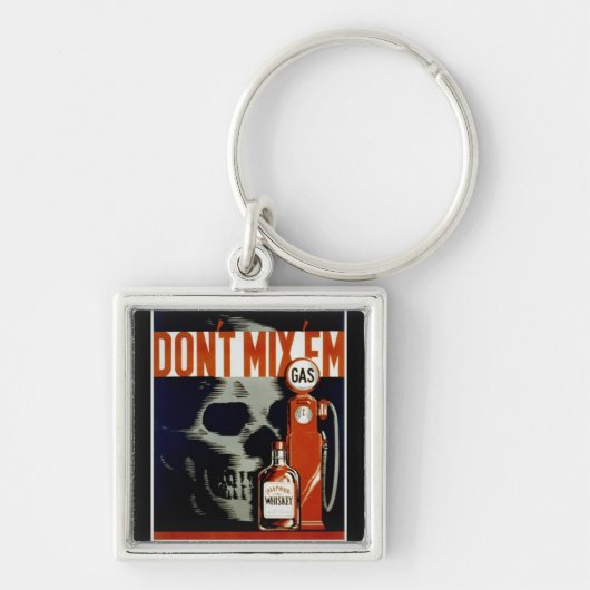 ヴィンテージ「Do Not Mix 'Em'」キーチェーン キーホルダー (正面)