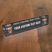 ヴィンテージ「Don'Mix 'Em'」のデスクカスタムプレート デスクネームプレート (側面)