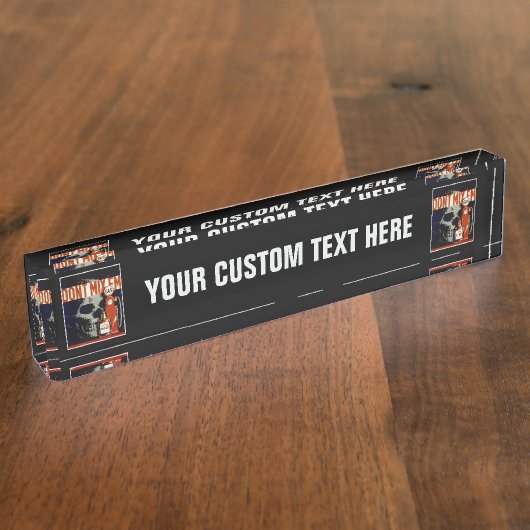 ヴィンテージ「Don'Mix 'Em'」のデスクカスタムプレート デスクネームプレート (側面)