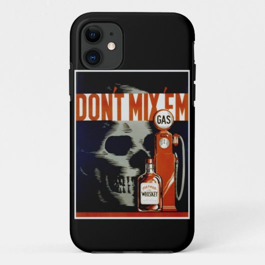 ヴィンテージ「Don't Mix 'Em'」 iPhoneケース Case-Mate iPhoneケース (裏面)