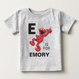 ヴィンテージ- EはElmo用 |名前の追加ベビー ベビーTシャツ