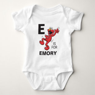 ヴィンテージ- EはElmo用  名前の追加 ベビーボディスーツ