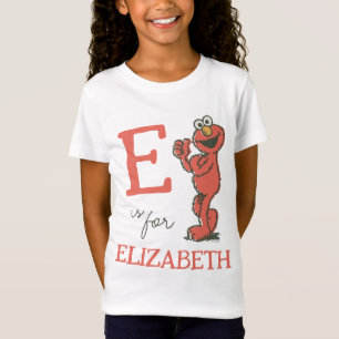 ヴィンテージ- E is for Elmo  名前の追加 Tシャツ