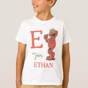 ヴィンテージ- E is for Elmo 名前の追加 Tシャツ