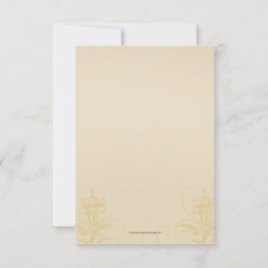 ヴィンテージ Eat, Drink, Be Married ウェディング出欠確認カード 出欠カード (裏面)