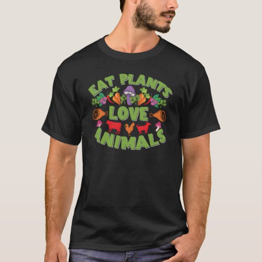 ヴィンテージ Eat Plants Love Animals Tシャツ (正面)