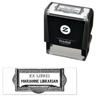ヴィンテージ「EX LIBRIS」ライブラリのハードウェア蔵書票 セルフインキングスタンプ
