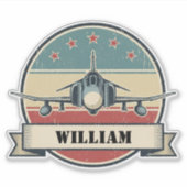 ヴィンテージ F-4 ファントム 航空機 航空バッジ シール (正面)