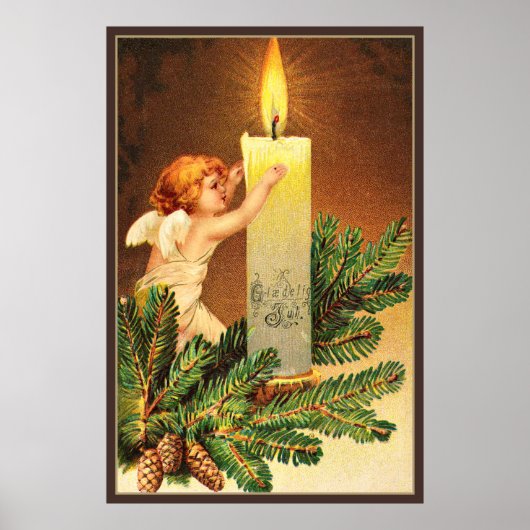 ヴィンテージ, Glaedelig, 1906ノルウェーのはがき ポスター (正面)