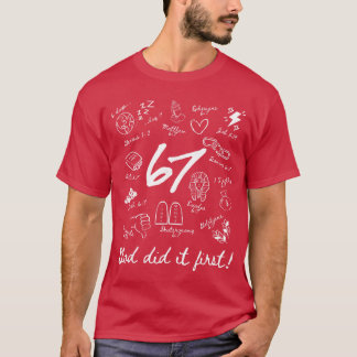 ヴィンテージ God Did It First 67 シックス セブン ミーム キリスト教 Tシャツ