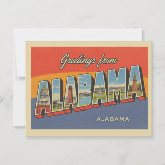 ヴィンテージ "Greetings from Alabama" ポストカード