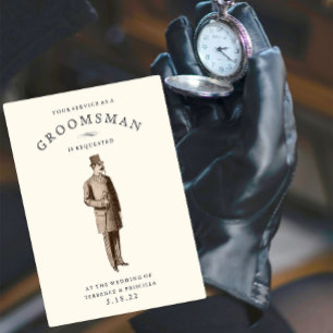 ヴィンテージ   Groomsmanリクエストカード 招待状