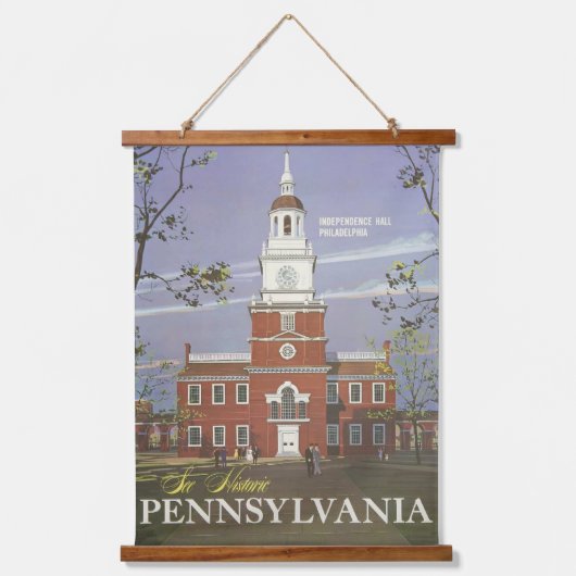 ヴィンテージ, Historic Pennsylvania USA TravelPosterを参照 吊り下げ型タペストリー (正面)