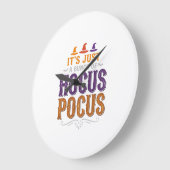 ヴィンテージ Hocus Pocus ハロウィン タイポグラフィーデザイン_1 ラージ壁時計 (傾斜)