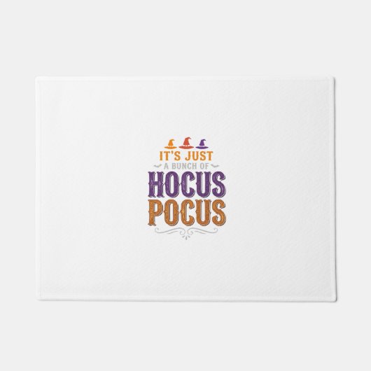 ヴィンテージ Hocus Pocus ハロウィン タイポグラフィ デザイン_1 ドアマット (正面)