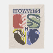 ヴィンテージ HOGWARTS™スタンプクレスト フリースブランケット (正面)